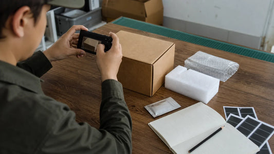 Buyer photographs a first delivery and keeps the receiving review beside the shipment.