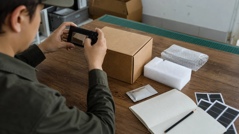 Buyer photographs a first delivery and keeps the receiving review beside the shipment.