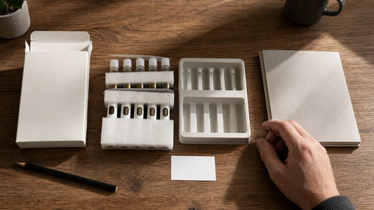 Verified Briar five-unit empty AIO pack sits beside an empty candidate tray for a hardware SKU decision.