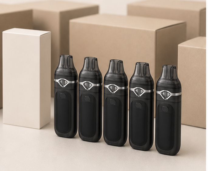 Lumen black dual-chamber empty disposable vape hardware with official display UI — A practical sample-to-scale path