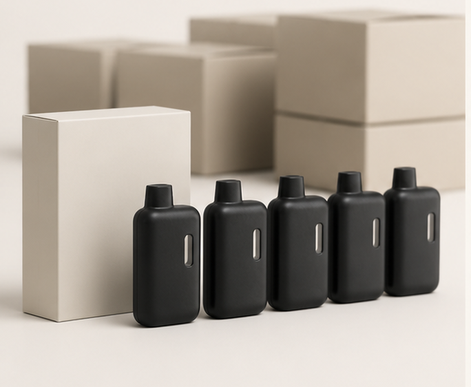 Nook compact matte-black 2mL empty disposable vape hardware — A clear path from sample to wholesale