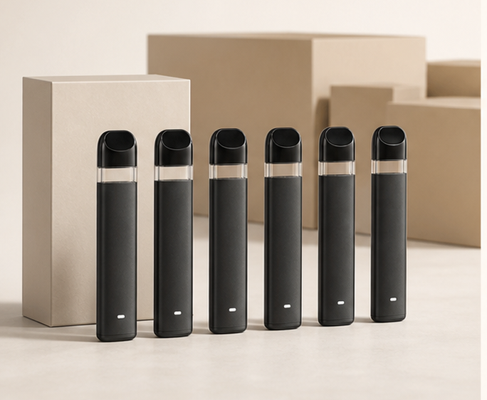 Wisp slim black-grey 1mL empty rosin disposable vape hardware — Sample, reorder, then customize