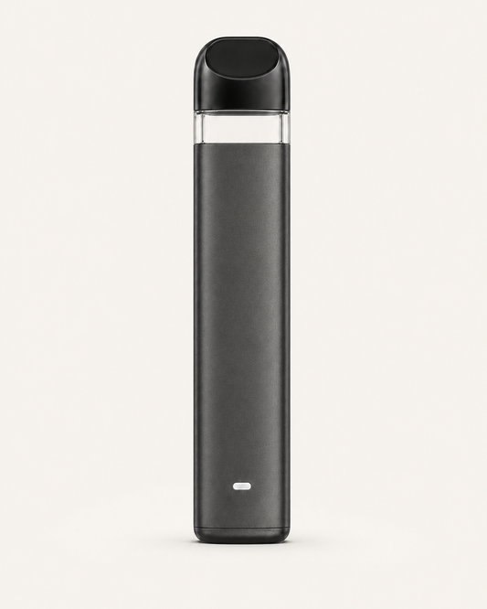 Wisp slim black-grey 1mL empty rosin disposable vape hardware — front hero product view