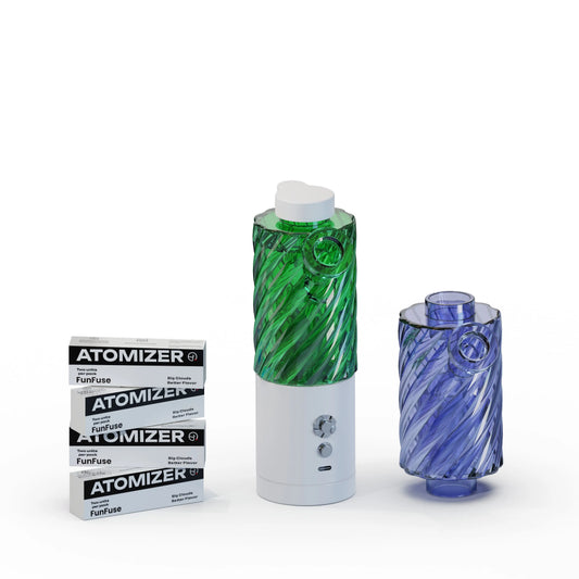 GreenDeagle FunFuse Erig with 4 atomizer pack and 1 selected color Bubbler