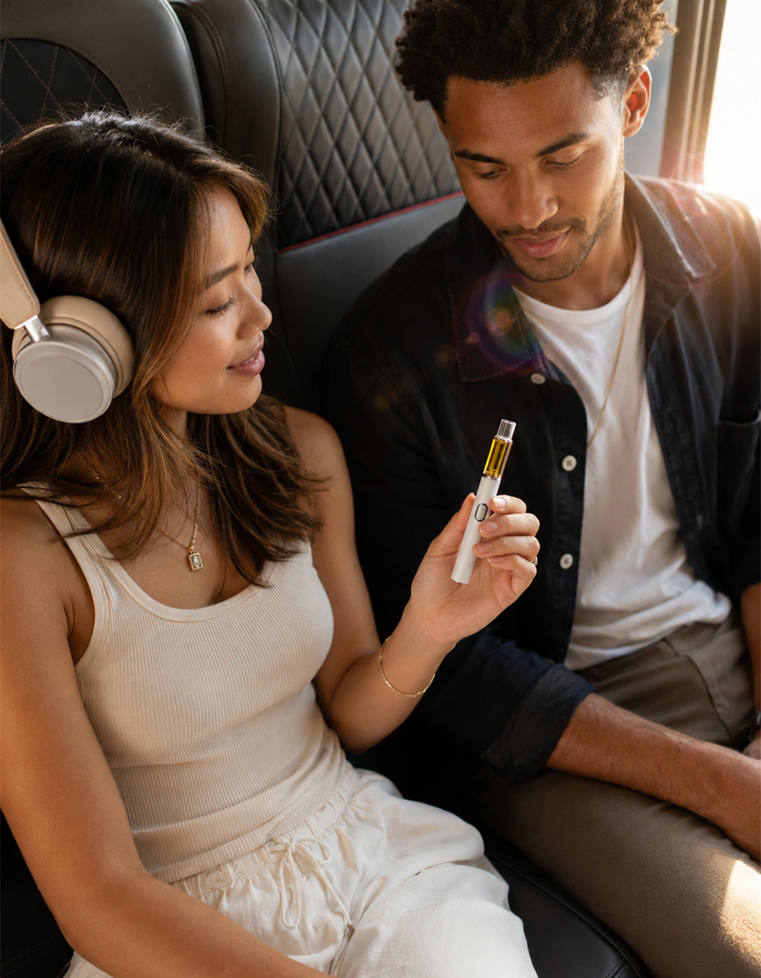 Briar Glass AIO portable empty hardware in a commute setting