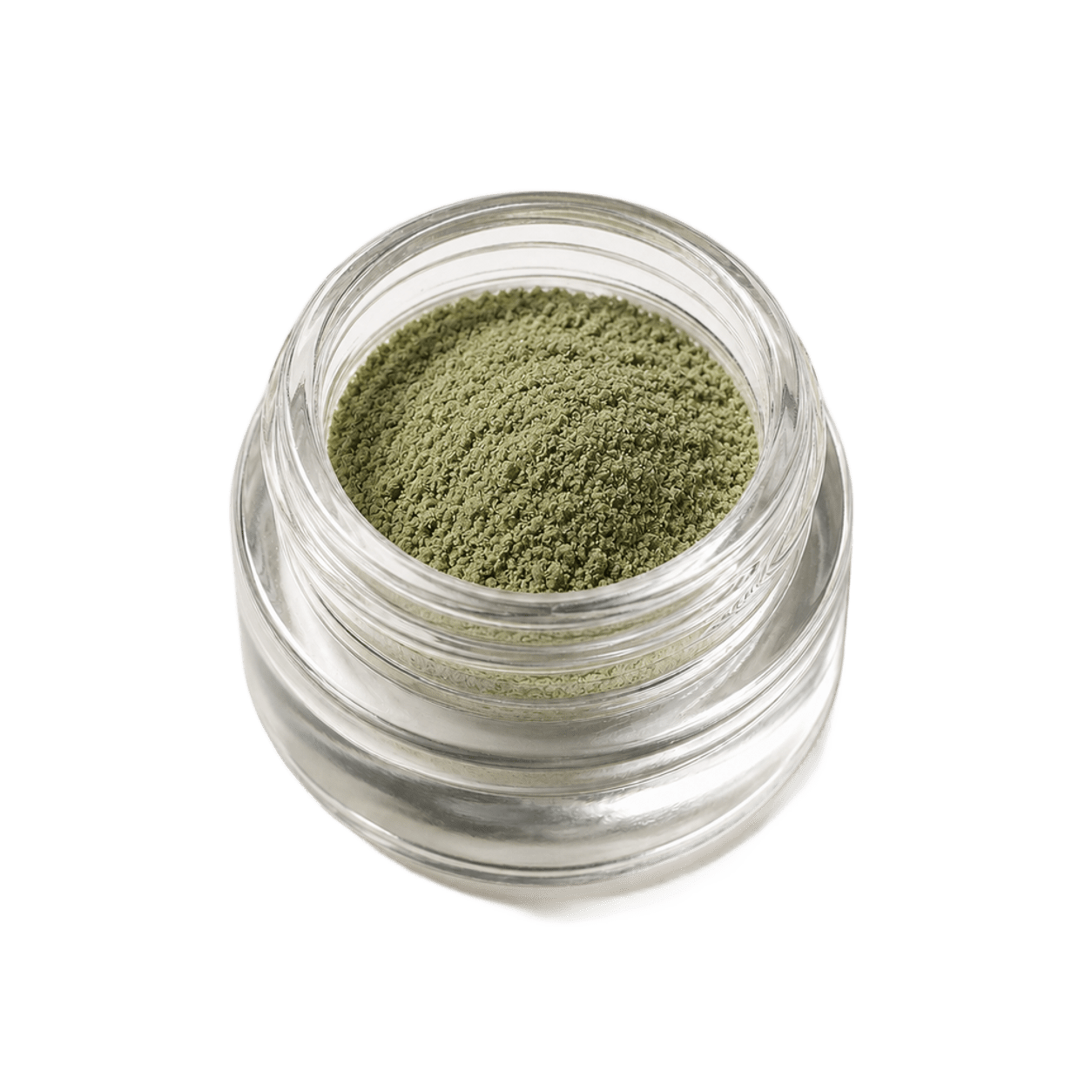 Dry sift cannabis concentrate in a glass jar for extract format support