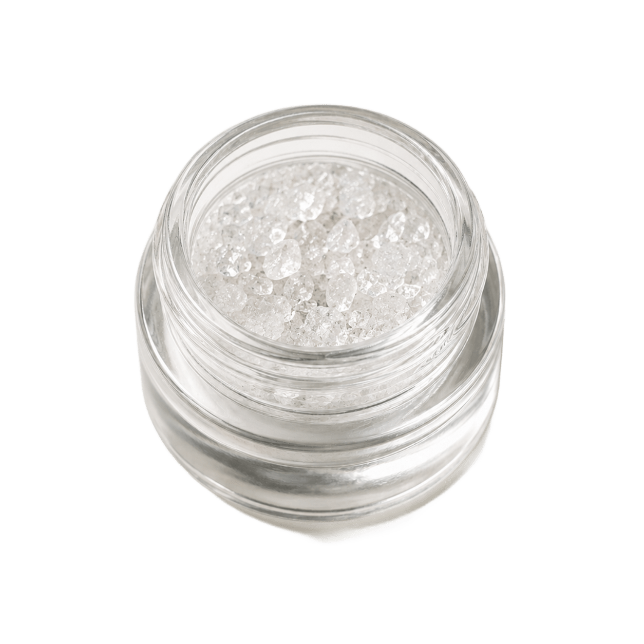 Liquid diamonds cannabis concentrate in a glass jar for extract format support
