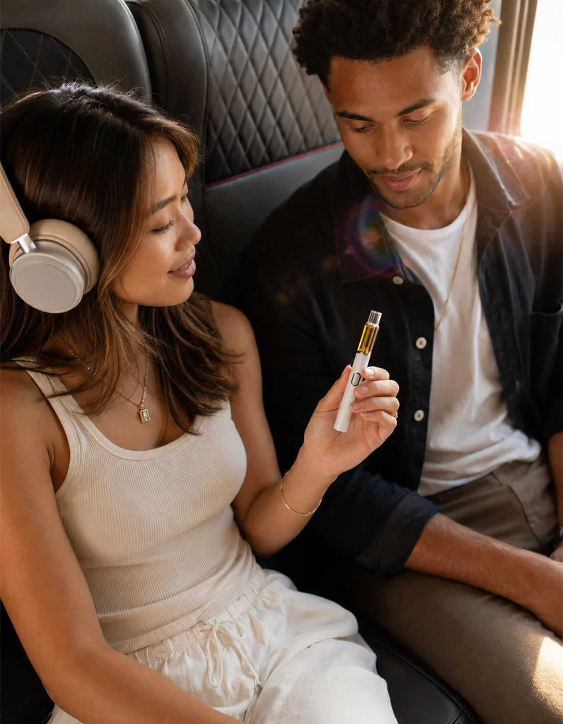 Briar Glass AIO portable empty hardware in a commute setting