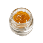 Live resin cannabis concentrate in a glass jar for GreenDeagle oil and e-rig paths